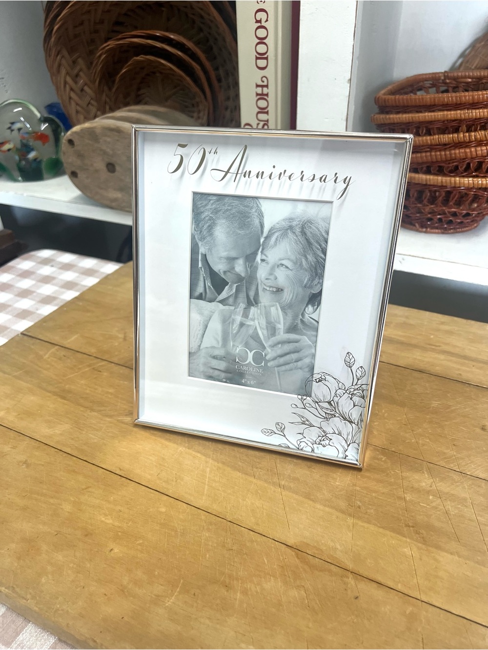 50 anniversary Caroline collection photo frame  4”x6” NWT